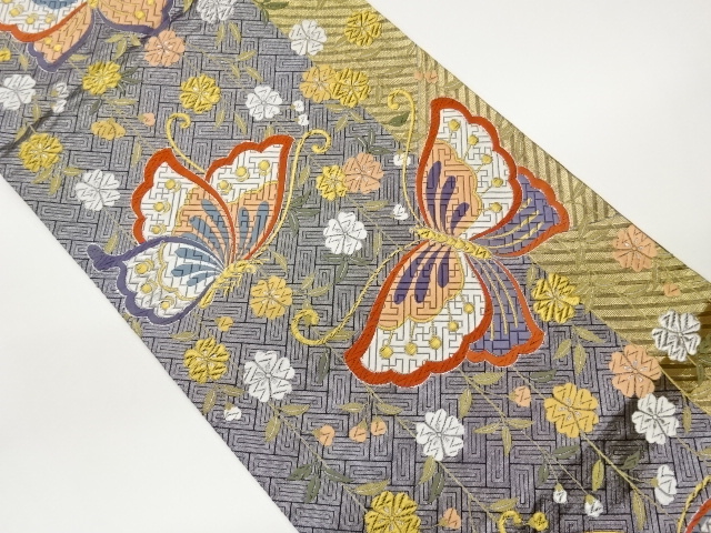 JAPANESE FUKURO OBI / WOVEN WEEPING SAKURA
